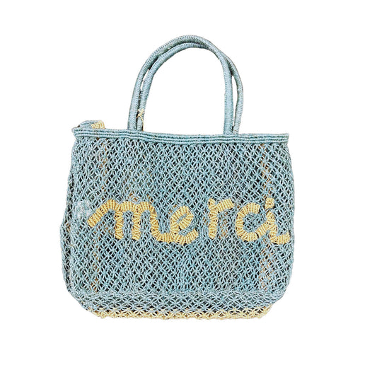 The Jacksons MERCI Jute Bag - Sky / Natural - Collector Store Sydney