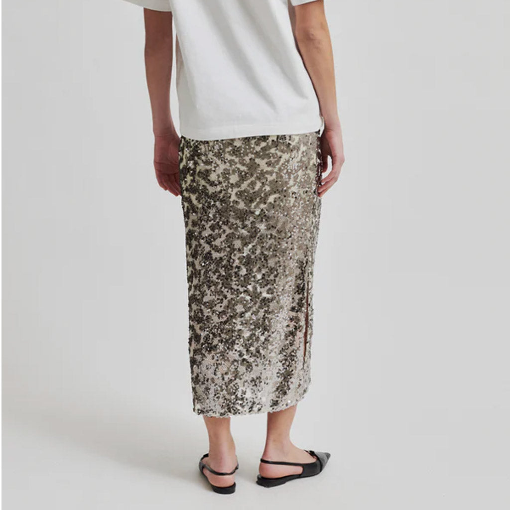Second Female Pailey Metallic Skirt - Silver Birch - Collector Store
