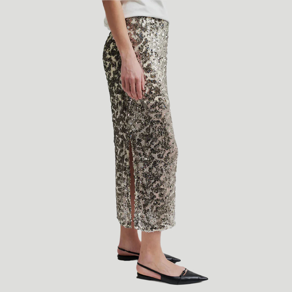 Second Female Pailey Metallic Skirt - Silver Birch - Collector Store