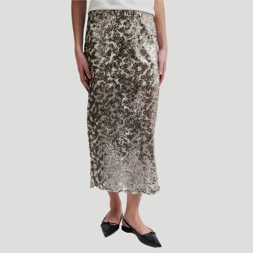 Second Female Pailey Metallic Skirt - Silver Birch - Collector Store