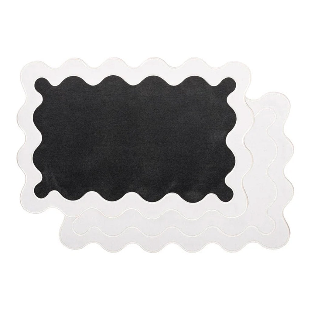 PLACEMAT SET OF 4 - RIVIE BLACK - Collector Store