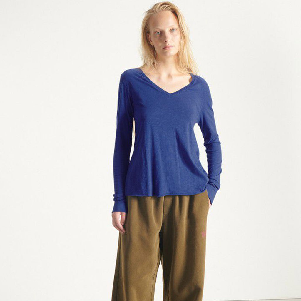 American Vintage Jacksonville V-Neck Long Sleeve Tee - Vintage Cosmic - Collector Store Sydney