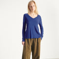 American Vintage Jacksonville V-Neck Long Sleeve Tee - Vintage Cosmic - Collector Store Sydney