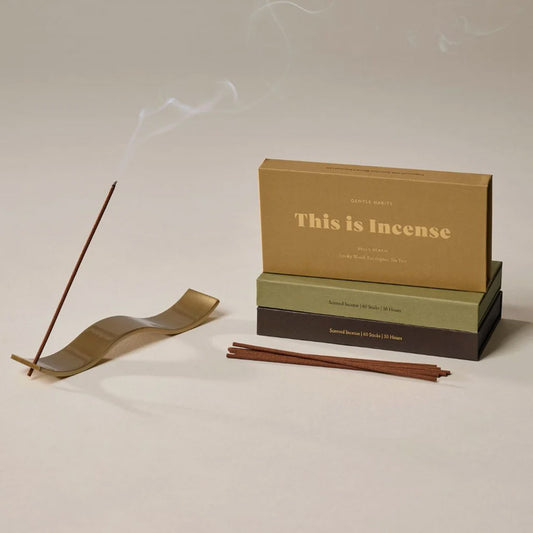 Gentle Habits - Brass Wave Incense Holder - Collector Store
