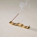 Gentle Habits - Brass Wave Incense Holder - Collector Store Sydney
