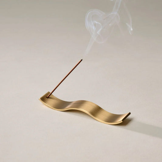 Gentle Habits - Brass Wave Incense Holder - Collector Store