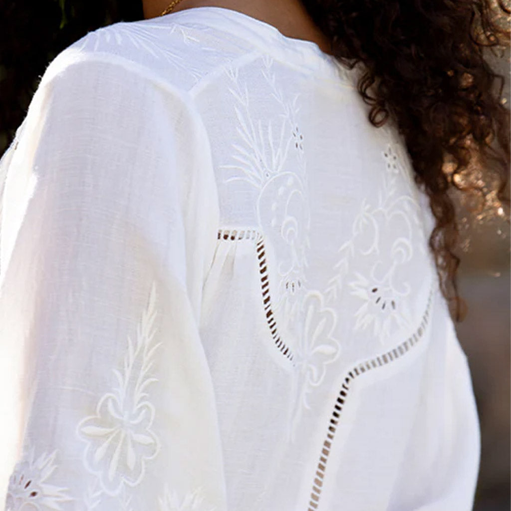 Marie Louise De Monterey - Broderie Blouse Ecru - Collector Store