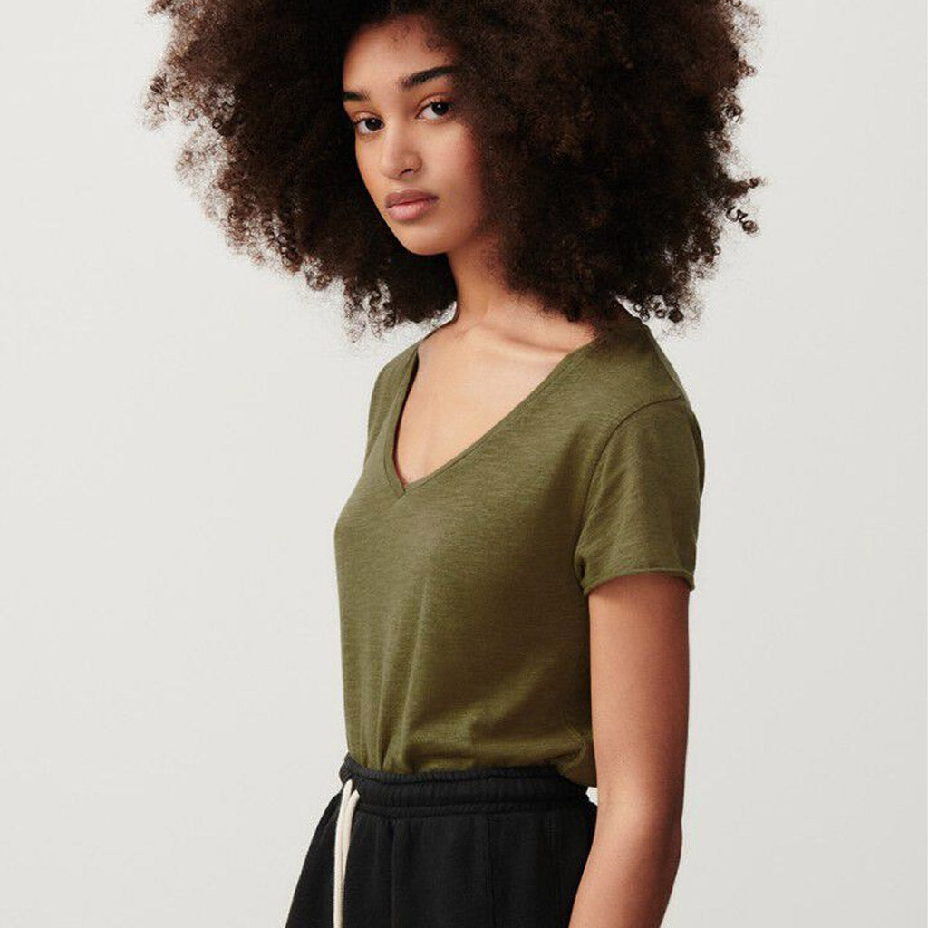 American Vintage Jacksonville V Neck Tee - Vintage Bush - Collector Store Sydney
