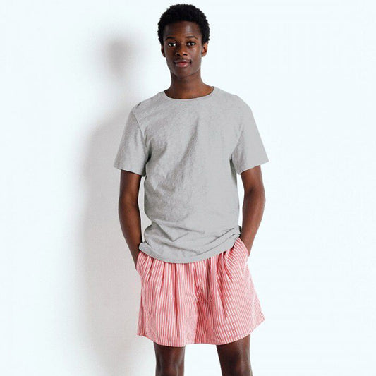 American Vinatge - Mens Bysapick Round Neck Tee - Polar Melange - Collector Store