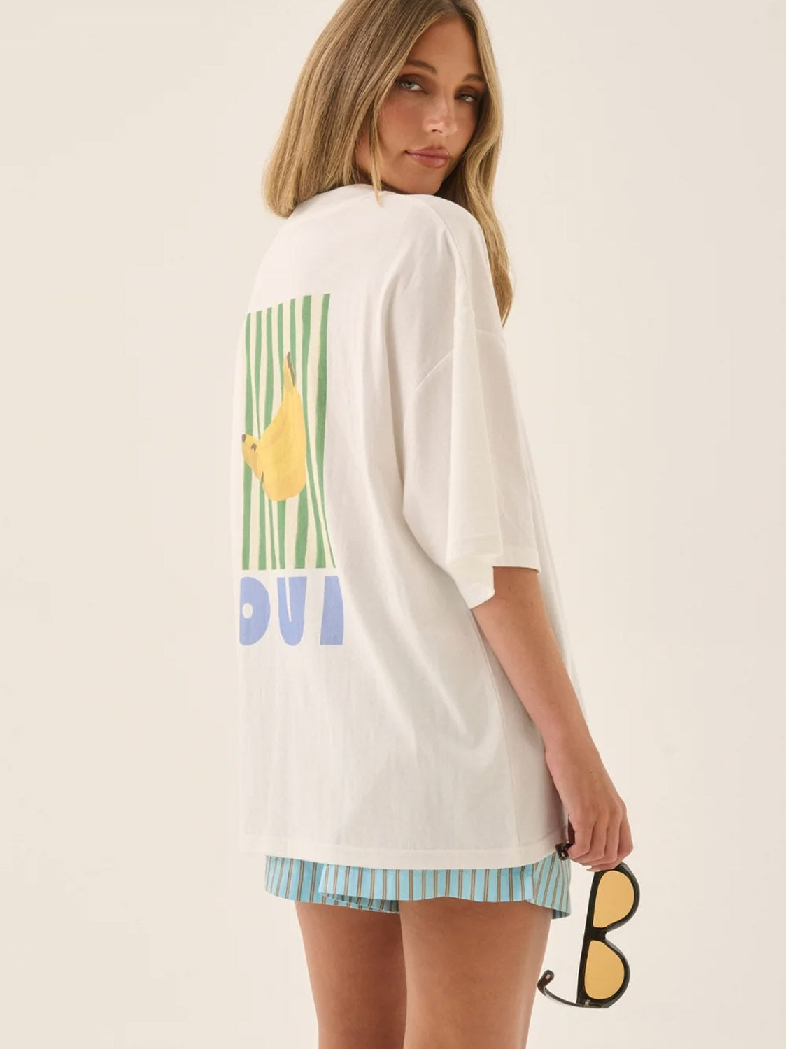 Araminta James - Banana Oversized Tee - Snow