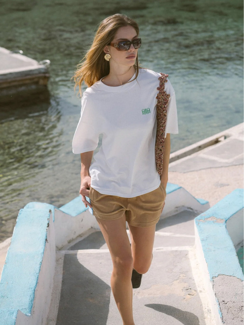 Araminta James - Banana Oversized Tee - Snow