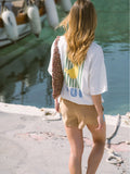 Araminta James - Banana Oversized Tee - Snow