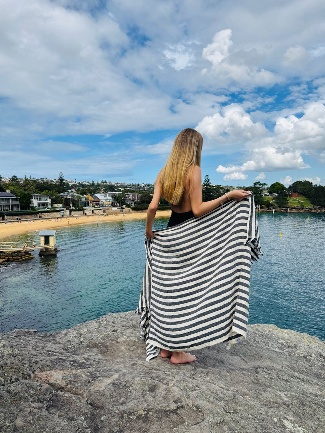 Sundown - Palm Shadow Beach Towel - Collector Store Sydney