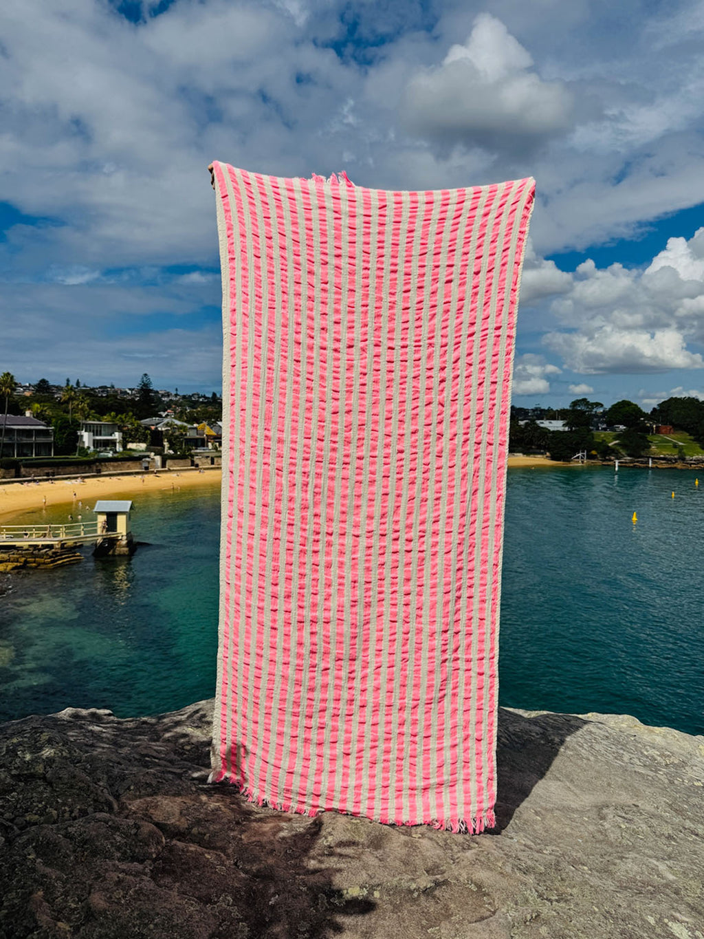 Sundown - Atomic Pink Beach Towel - Collector Store Sydney