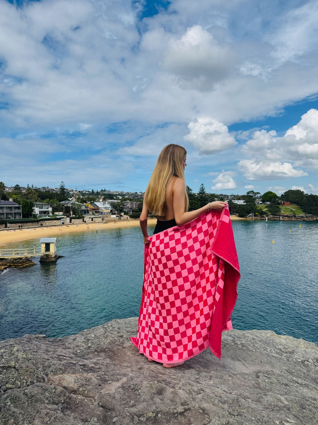 Poolside - Flamingo Flame Beach Towel - Collector Store Sydney