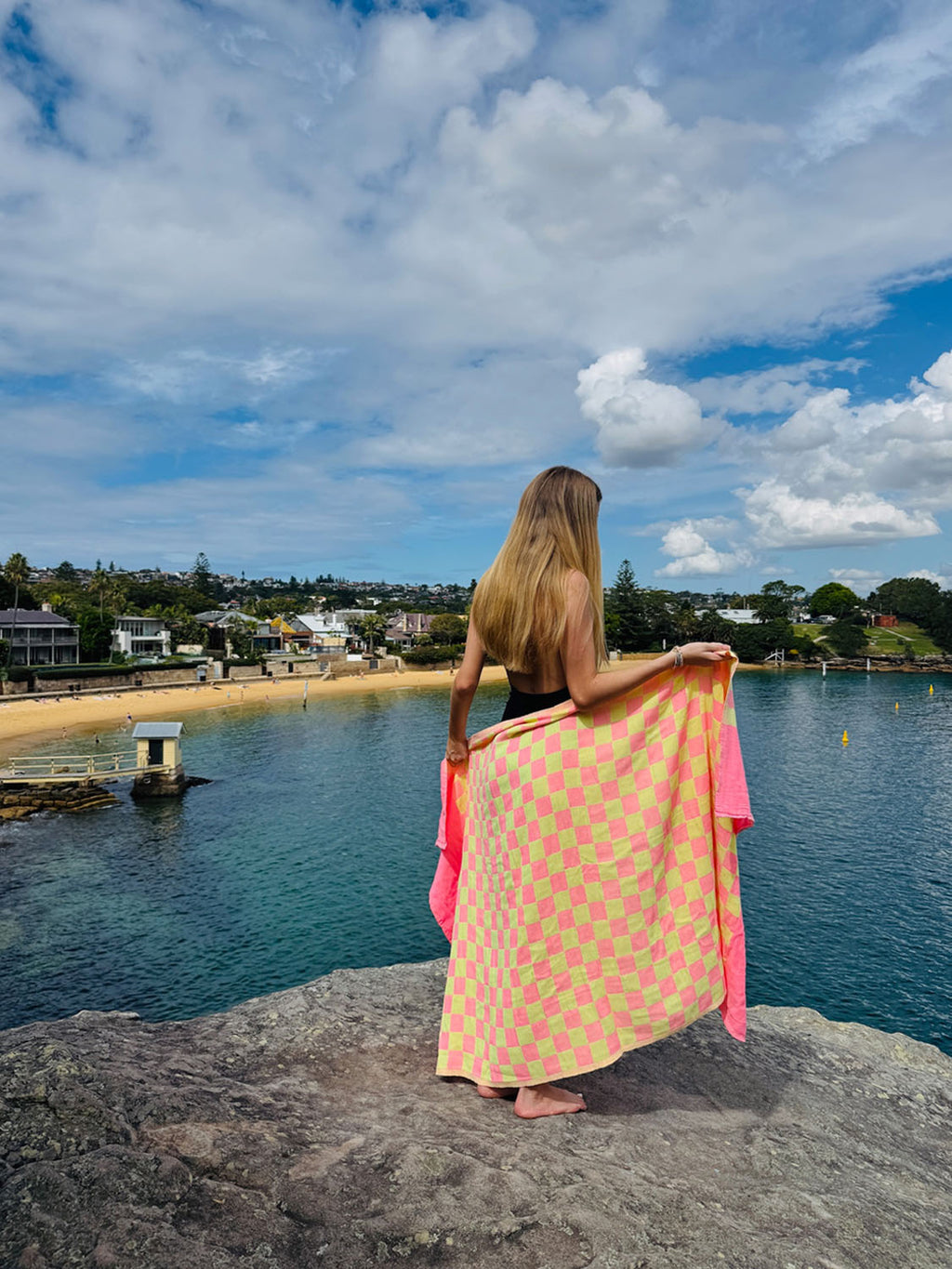 Poolside - Acid Flamingo Beach Towel - Collector Store Sydney
