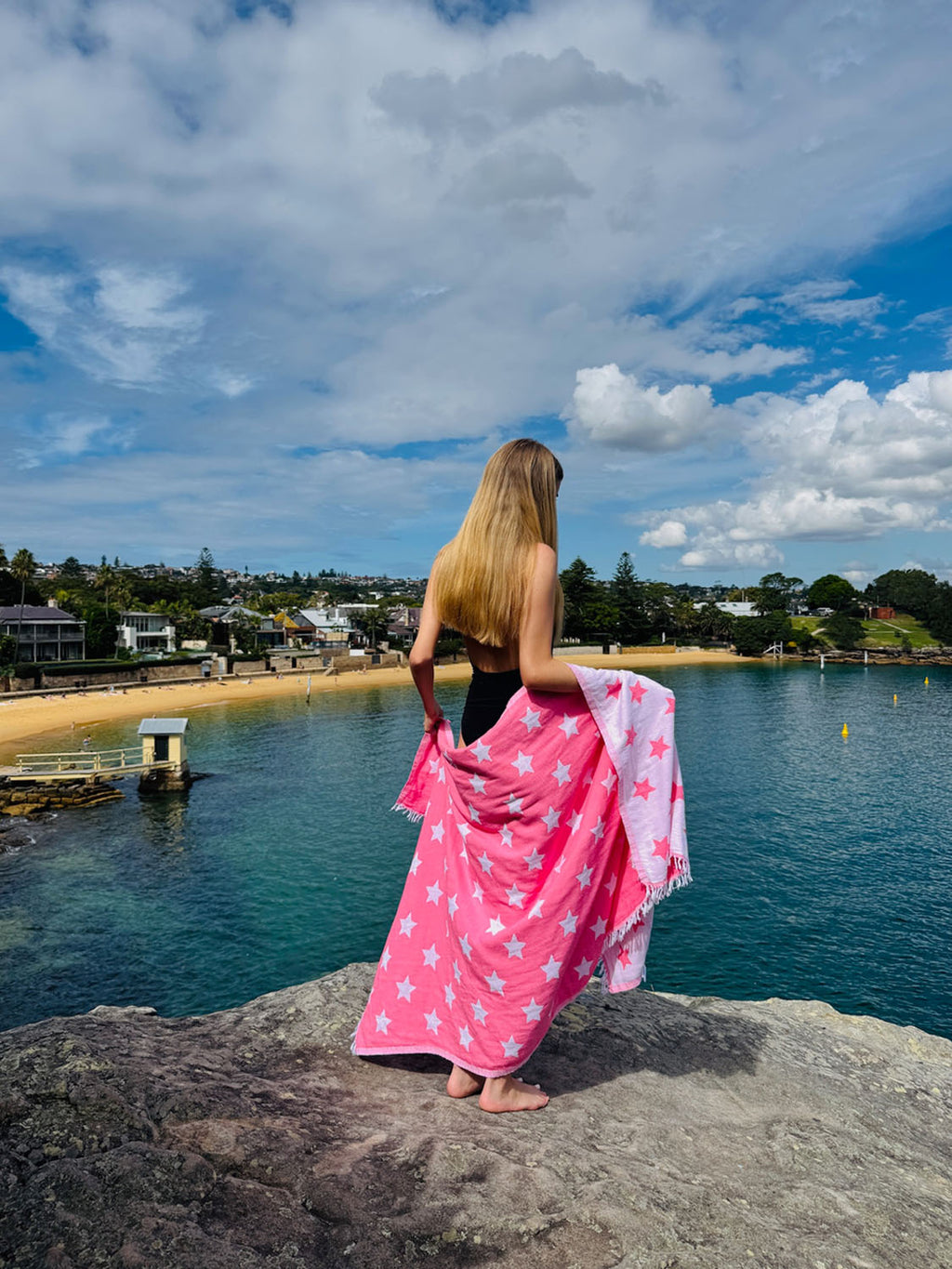 Astro - Flamingo Stars Beach Towel - Collector Store Sydney
