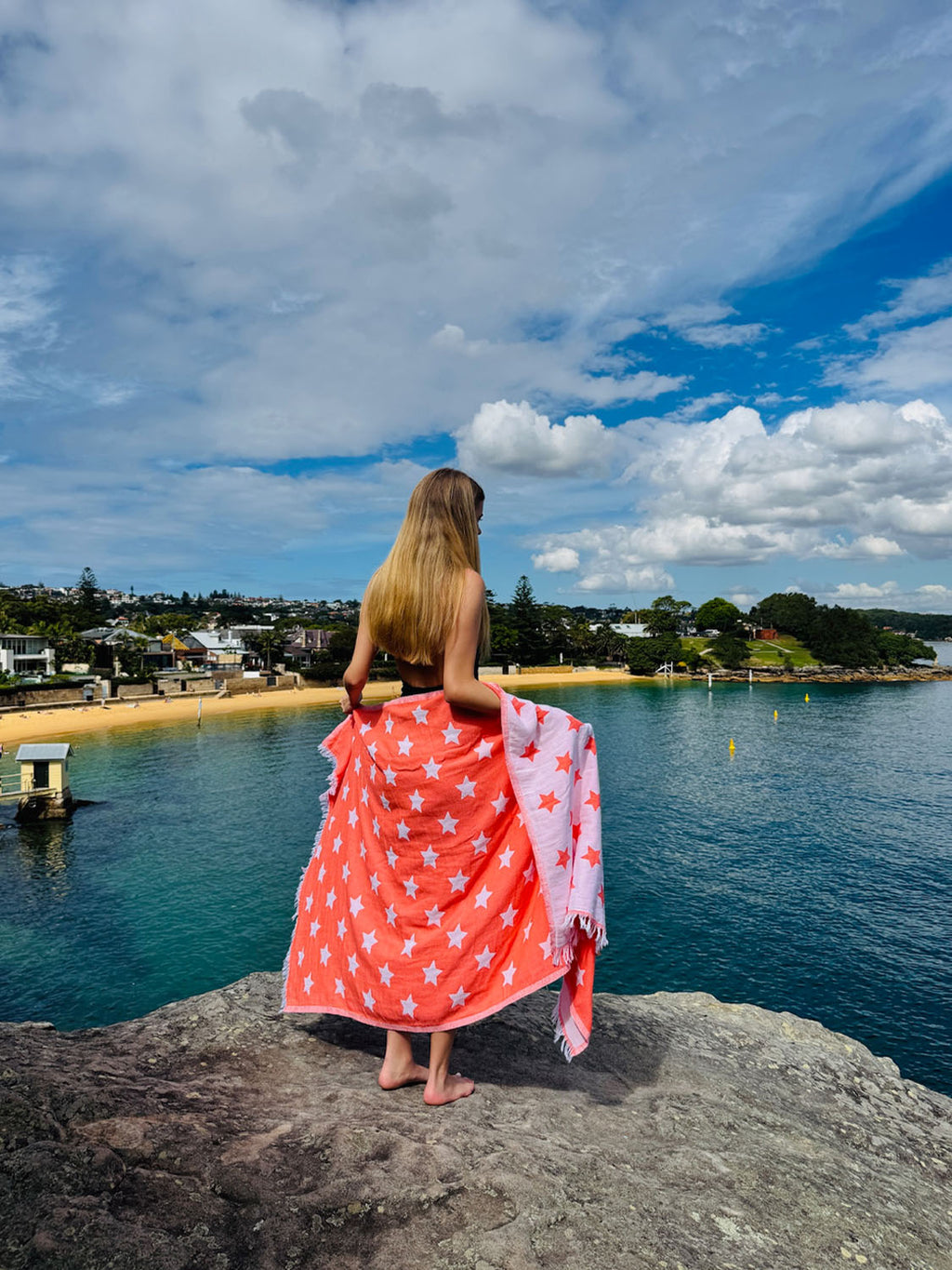 Astro - Coral Stars Beach Towel - Collector Store Sydney