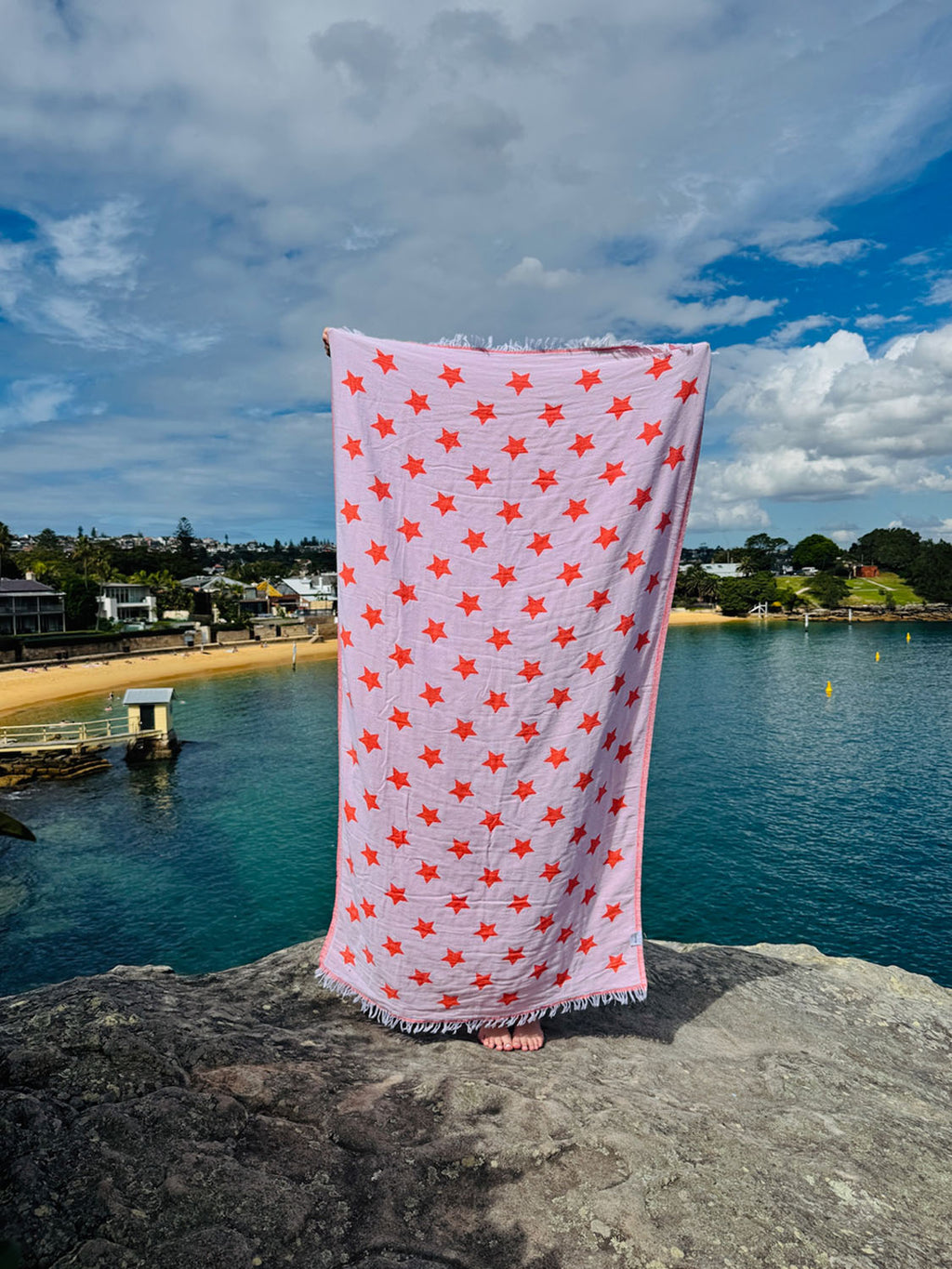 Astro - Coral Stars Beach Towel - Collector Store Sydney