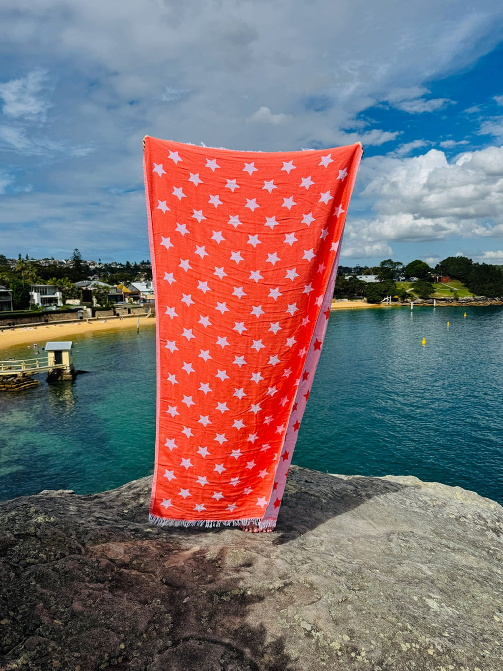 Astro - Coral Stars Beach Towel - Collector Store Sydney