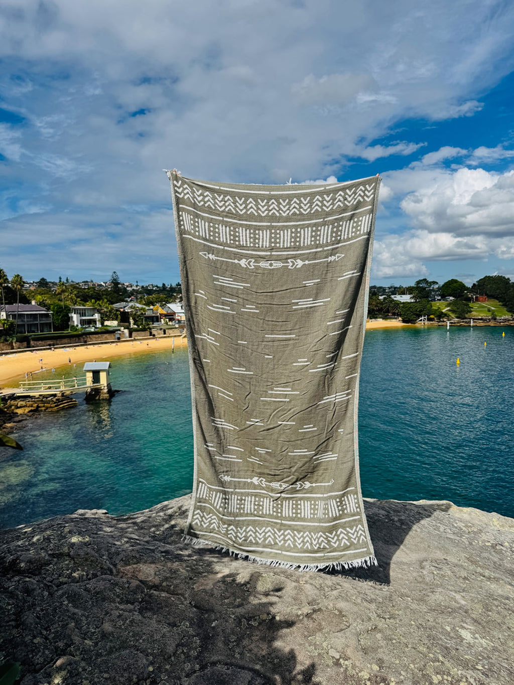 Las Palmas - Sage Brush Beach Towel - Collector Store Sydney