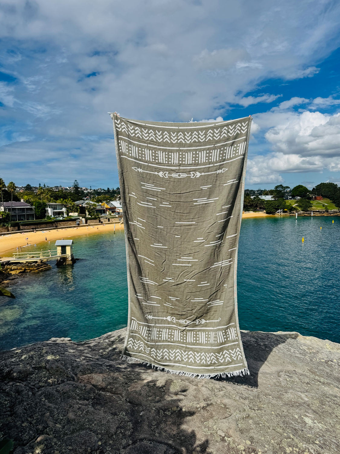 Las Palmas - Sage Brush Beach Towel - Collector Store Sydney
