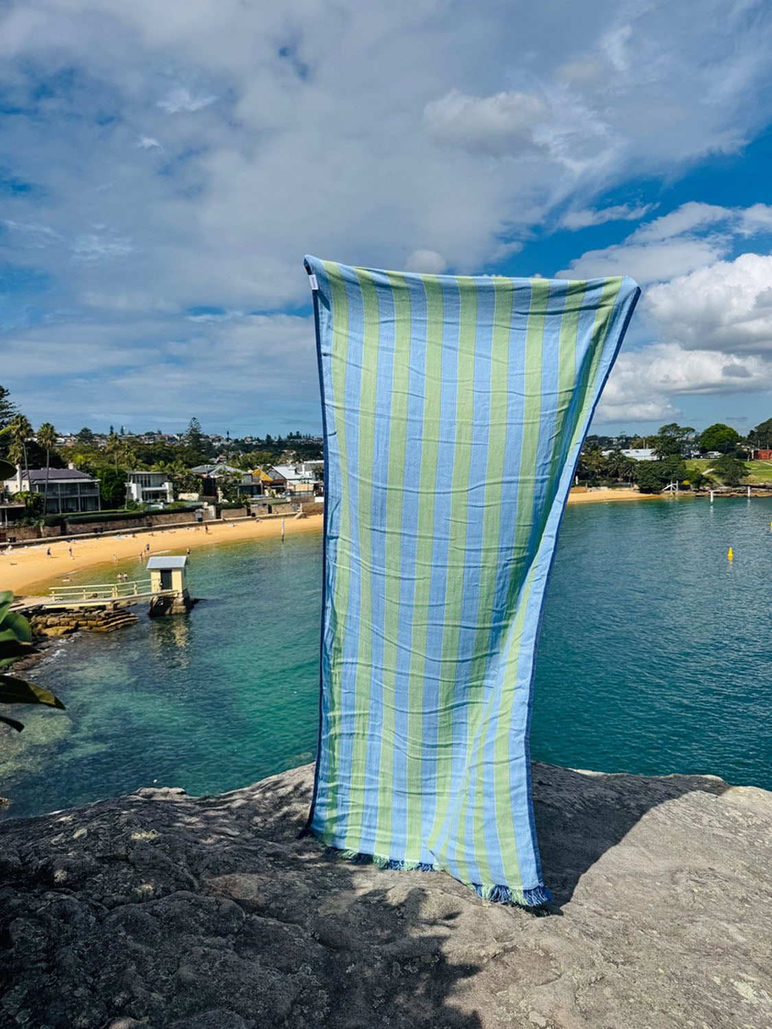 Twin Palms - Sky Marine Beach Towel - Collector Store Sydney