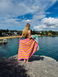 Twin Palms - Saffron Flamingo Beach Towel - Collector Store Sydney