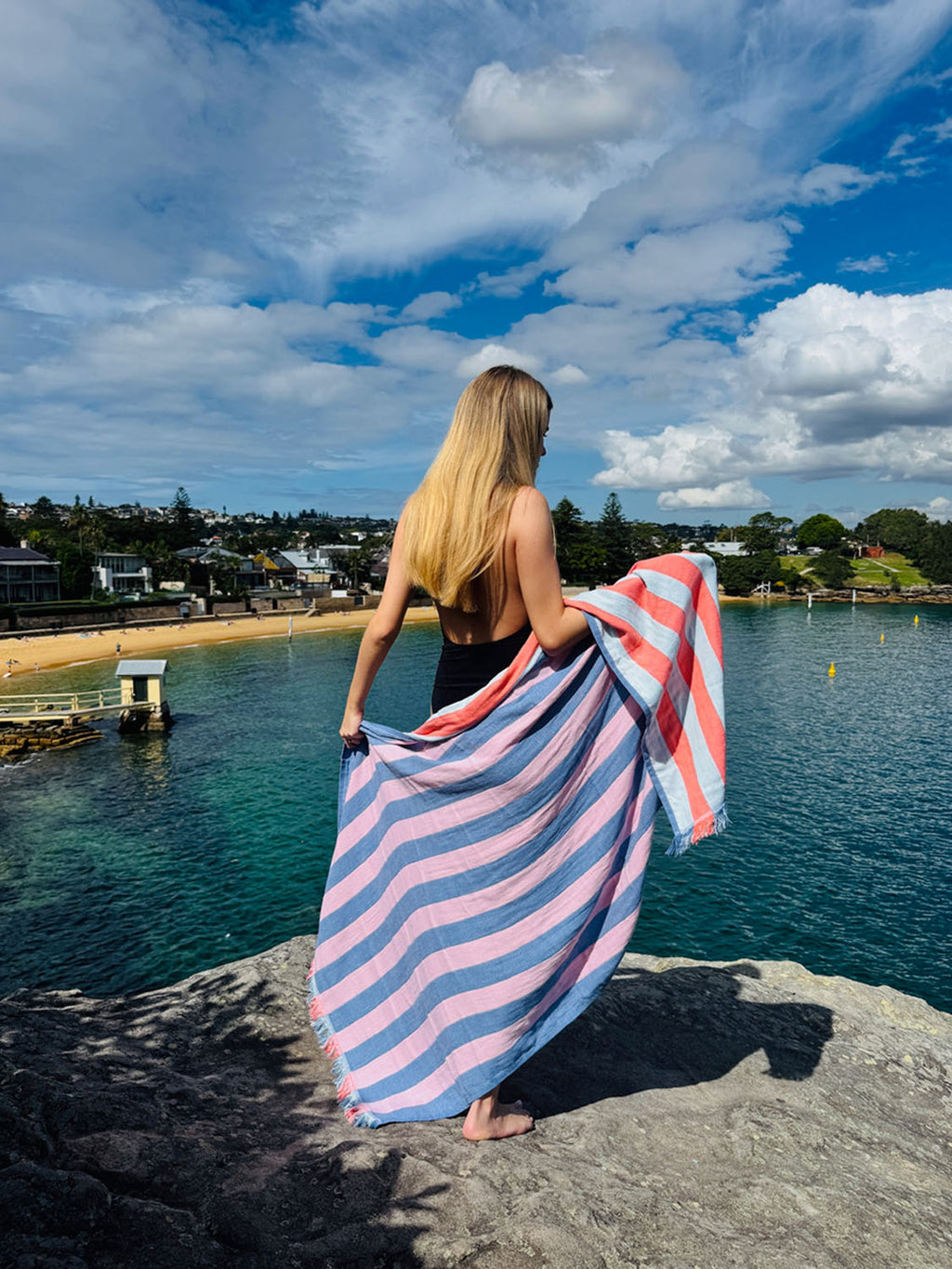 Twin Palms - Pink Sky Beach Towel - Collector Store Sydney