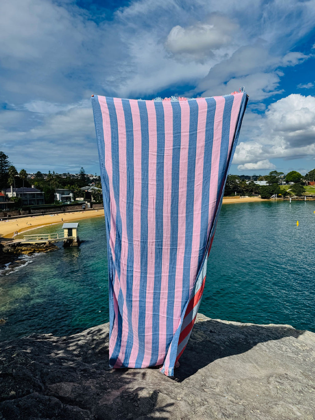 Twin Palms - Pink Sky Beach Towel - Collector Store Sydney