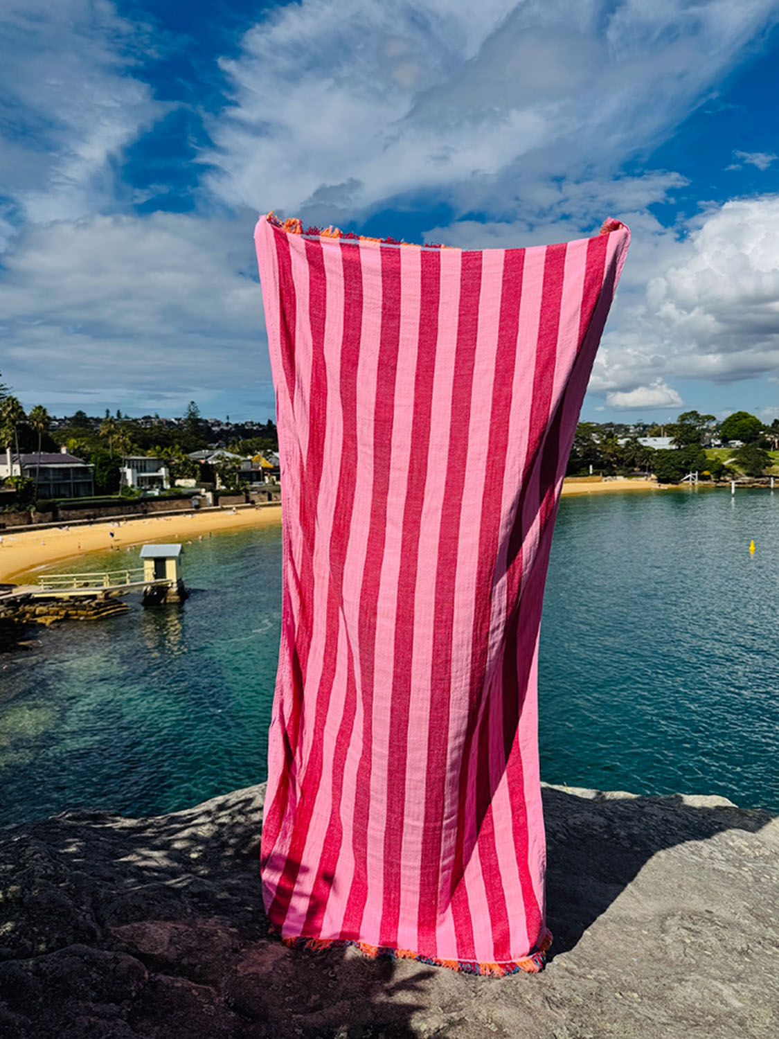 Twin Palms - Flamingo Flame Beach Towel - Collector Store Sydney