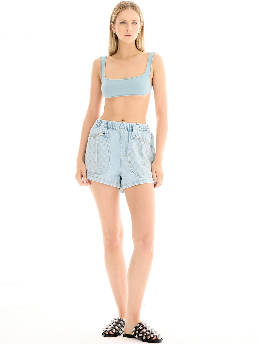 Tales : Hailey Pull On Denim Sports Shorts - Collector Store Sydney