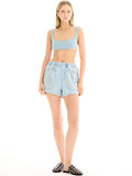Tales : Hailey Pull On Denim Sports Shorts - Collector Store Sydney