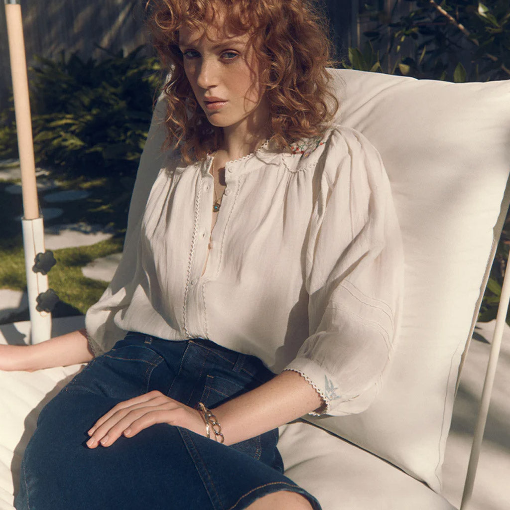 Marie Louise De Monterey - Bluebird Blouse - Ecru - Collector Store