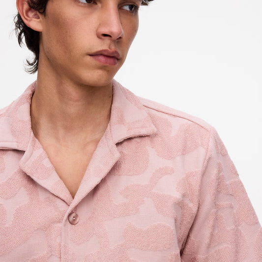 OAS Blush Puzzlotec Cuba Terry Shirt - Collector Store Sydney
