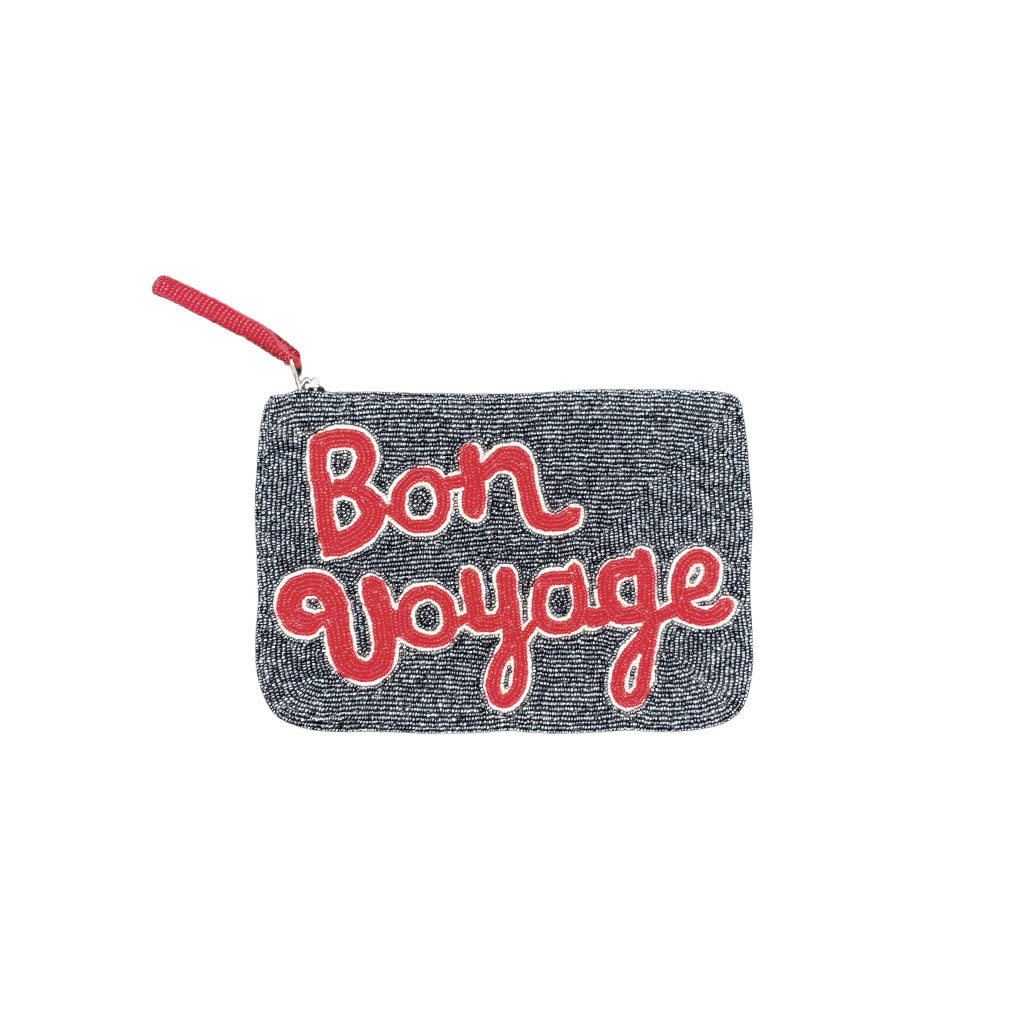 Jacksons - BON VOYAGE beaded purse - Navy | Red - Collector Store Sydney