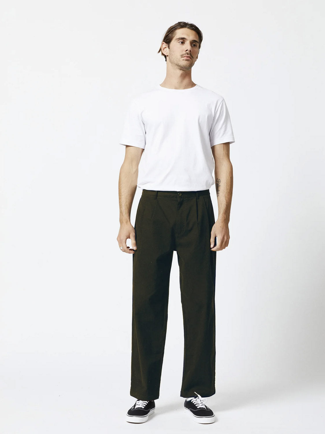 Mr Simple Brooklyn Pleated Pant - Dark Green