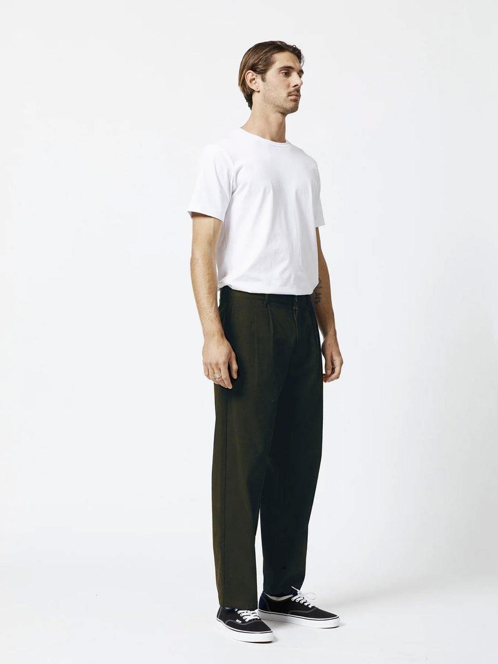 Mr Simple Brooklyn Pleated Pant - Dark Green