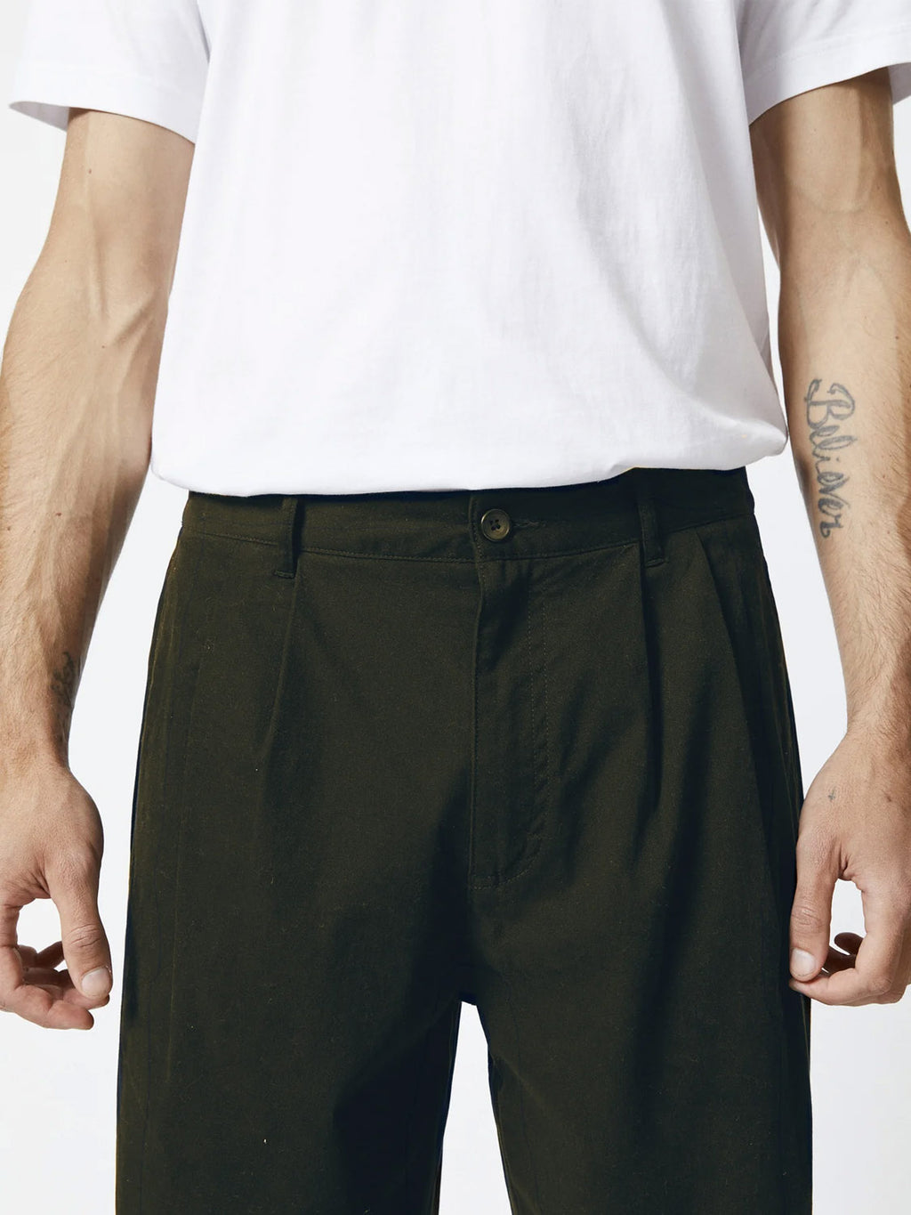 Mr Simple Brooklyn Pleated Pant - Dark Green