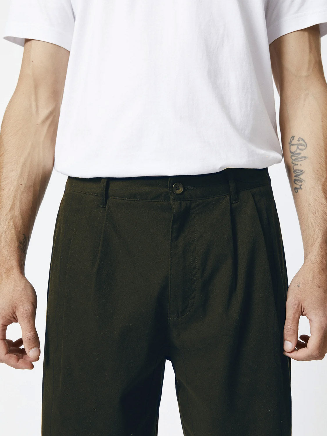 Mr Simple Brooklyn Pleated Pant - Dark Green