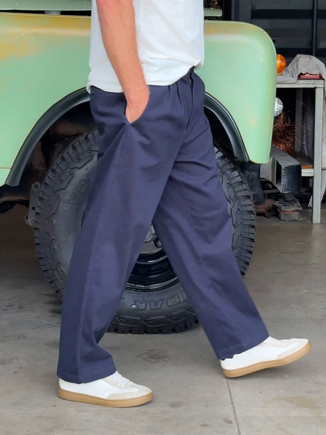 Mr Simple Brooklyn Pleated Pant - Navy