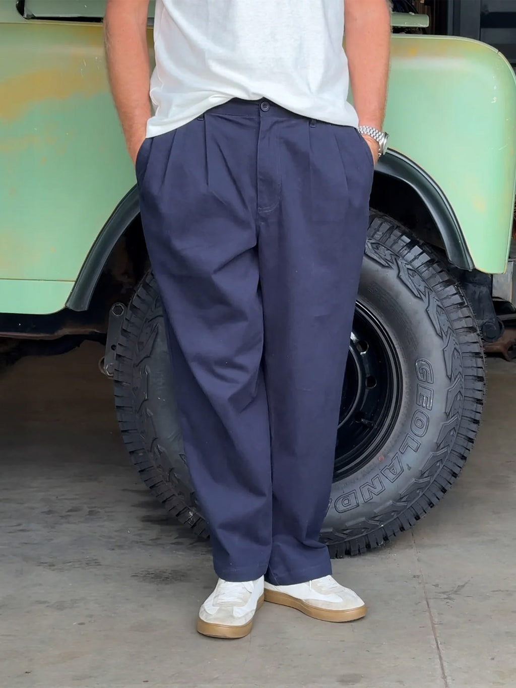 Mr Simple Brooklyn Pleated Pant - Navy
