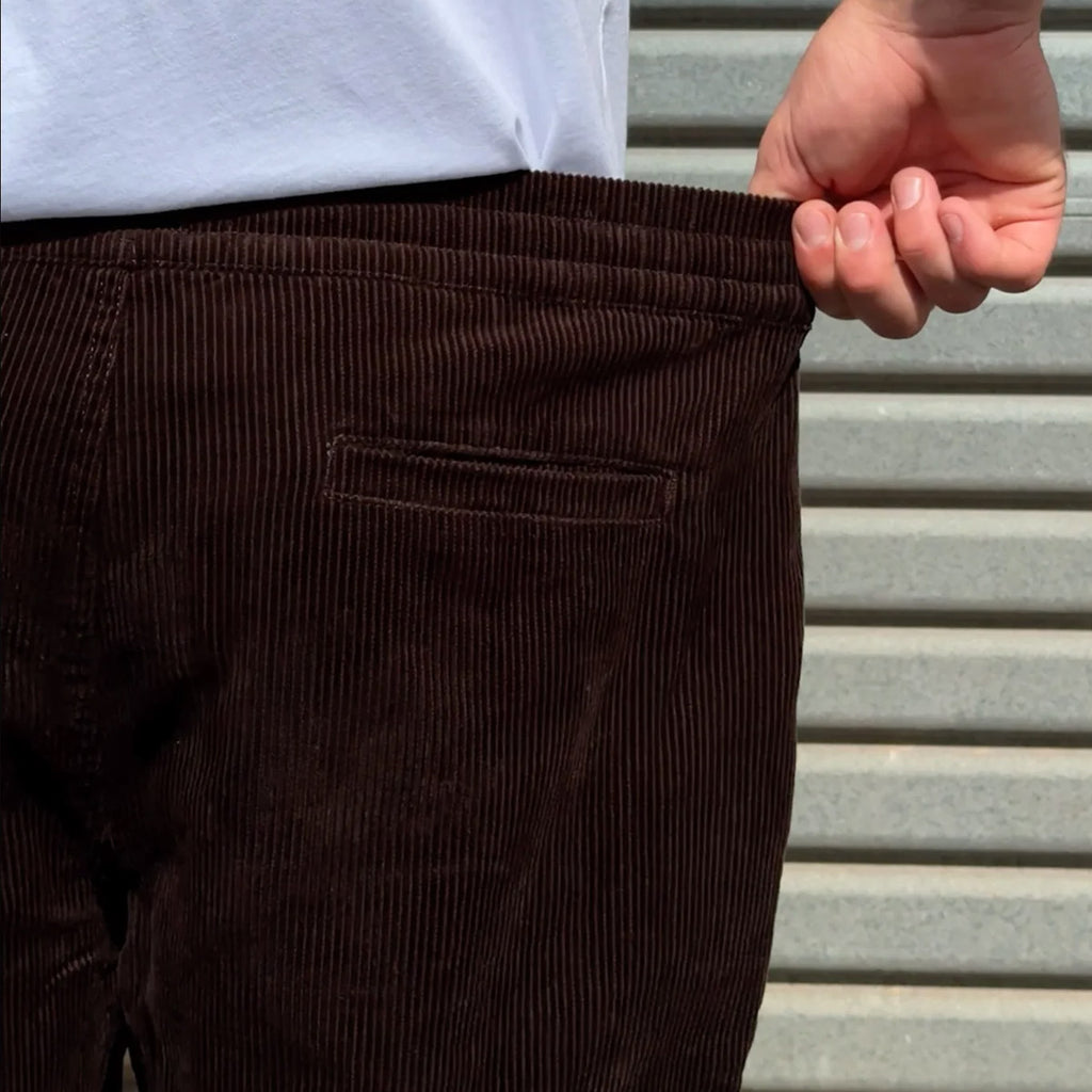 Mr Simple Burbank Elastic Cord Pant - Brown - Collector Store Sydney
