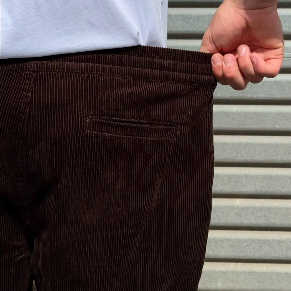 Mr Simple Burbank Elastic Cord Pant - Brown - Collector Store Sydney