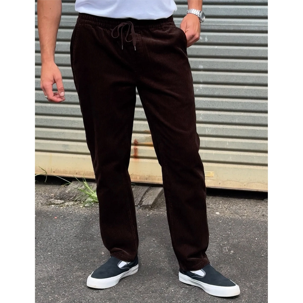 Mr Simple Burbank Elastic Cord Pant - Brown - Collector Store Sydney