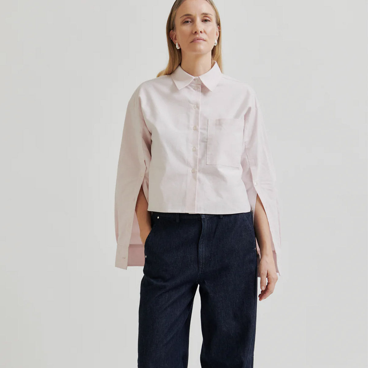 Second Female Baulo crop shirt mauve morn - Collector Store Sydney
