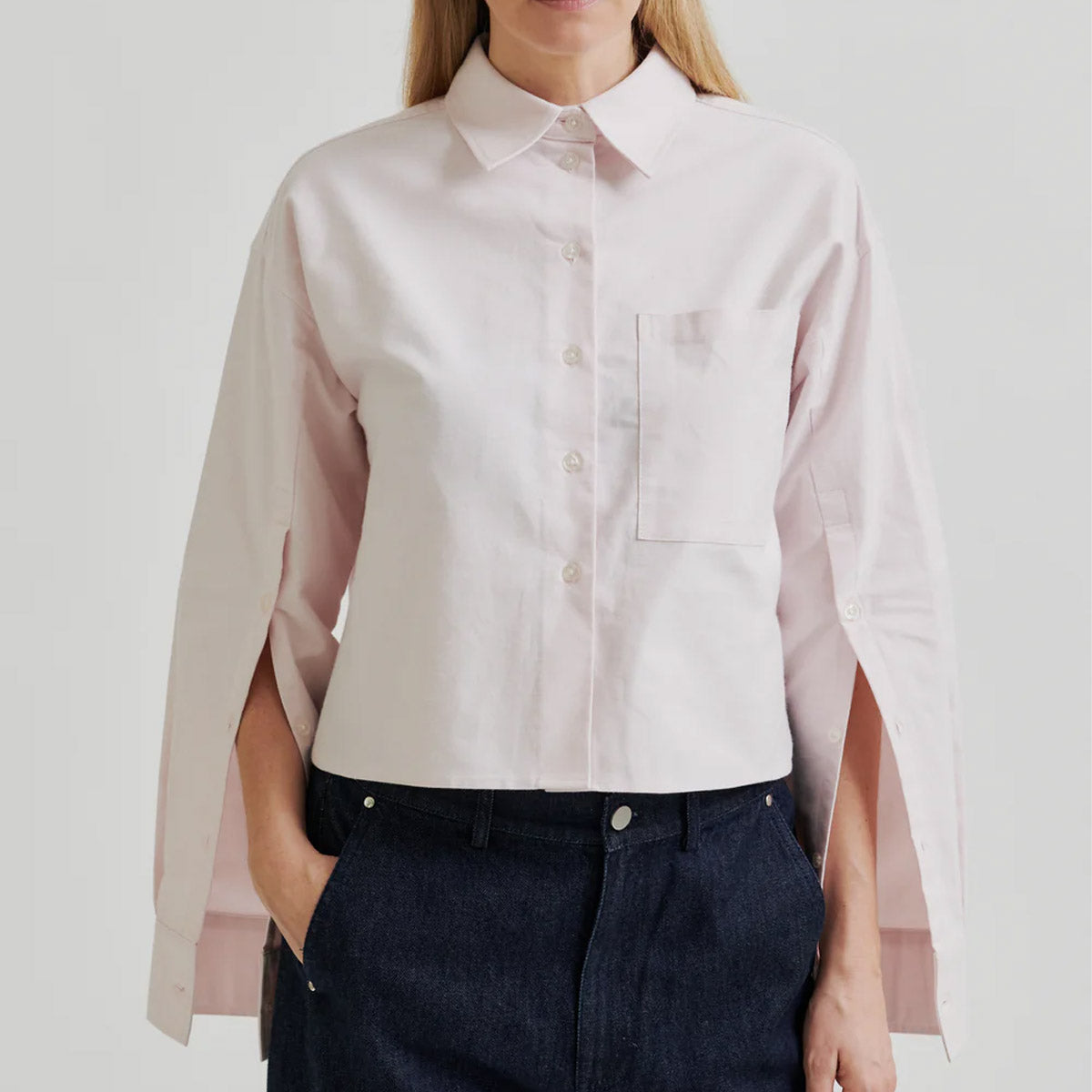 Second Female Baulo crop shirt mauve morn - Collector Store Sydney
