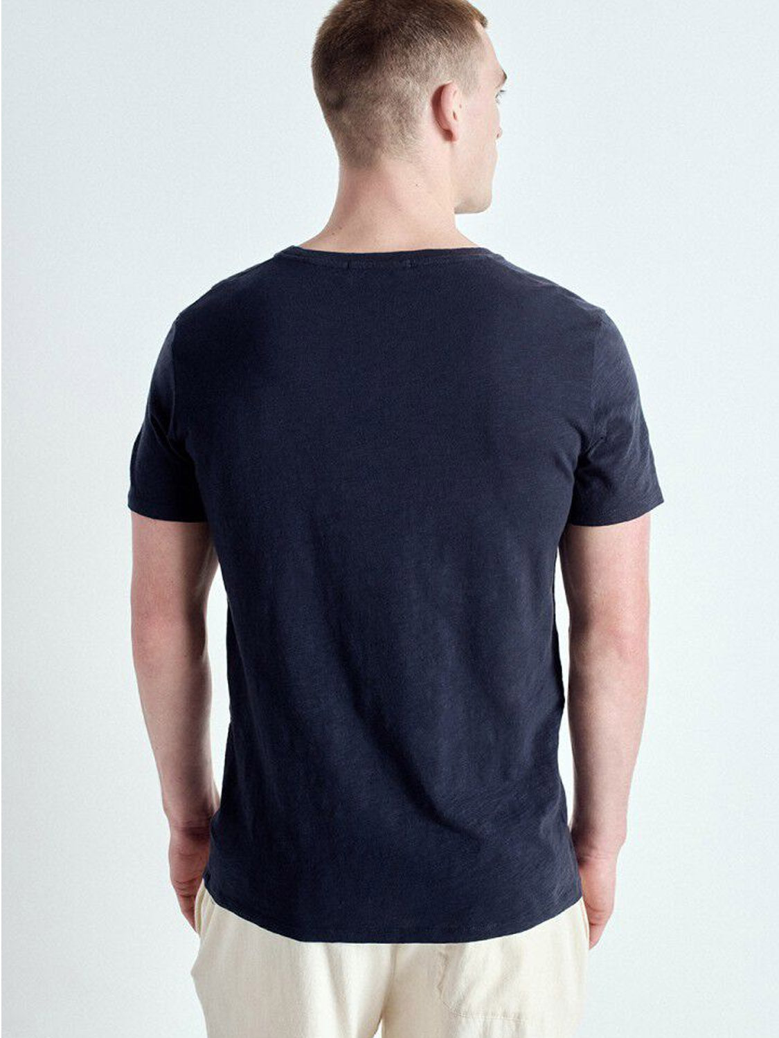 American Vintage Mens Round Neck Tee - Bysapick - Navy