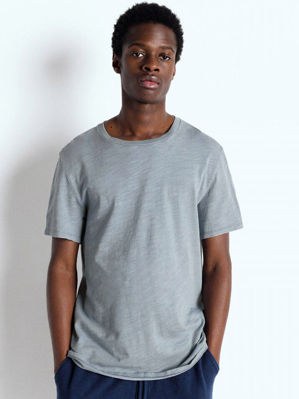 American Vintage Mens Round Neck Tee - Bysapick - Grey