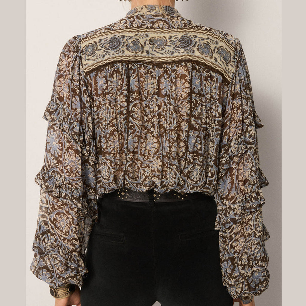 Maison Hotel : CAMILLA BLOUSE Blue Orchid - Collector Store Sydney